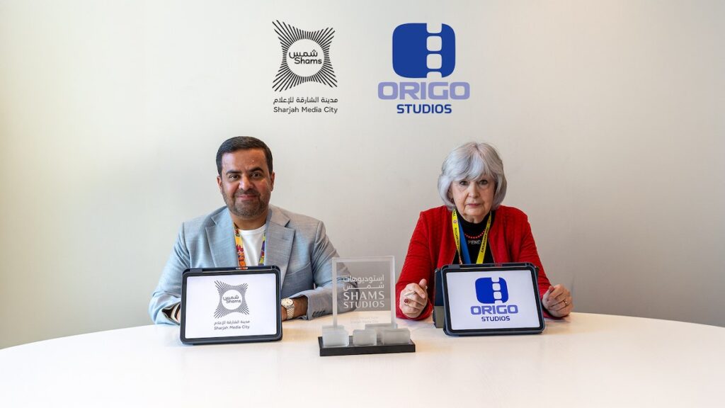 MIPCOM Cannes agreement links Shams with Hungary's Origo Studios: representatives of Sharjah Media City (Shams) and Origo Studios at the partnership signing
